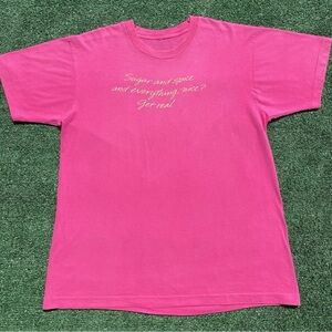 Vintage 90’s Virginia Slims Sugar & Spice Double Sided Pink T-Shirt Men’s SZ XL